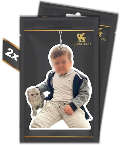 CATMAN MOTIVE - Set di 2 deodoranti per auto con albero di fragranza, diffusore automatico di profumo per auto, divertente tuning divertente