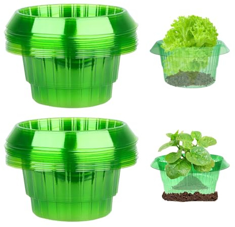 SAMSYOKI 24 Pièces Collier Anti Limaces et Escargots Anneau Anti-Limaces en Plastique Protection Anti-escargots Efficaces Protection Contre Les Escargots pour Plants Choux Tomates (24 Pièces)