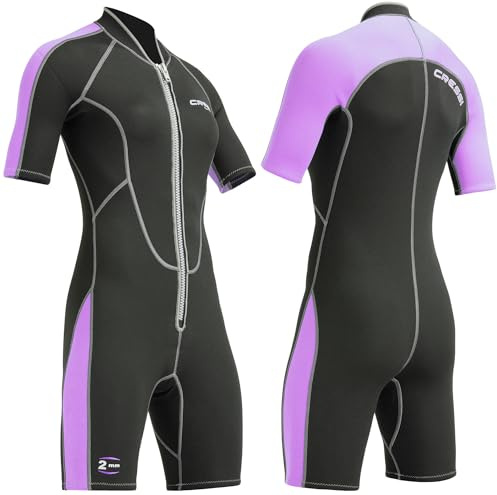 Cressi Lido Lady Shorty Wetsuit Black/Lilac 2mm S/2