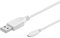 PremiumCord USB - Micro USB Verbindungskabel 2m, USB A Stecker auf Micro B Stecker, USB 2.0 High Speed Datenkabel, 5Pins, 2x geschirmt, AWG28, Farbe Weiß, Länge 2m