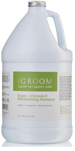 iGroom Argan+Vitamin E Dog Shampoo, Groom Like a Professional, Enhanced Cleaning Power, Recommended pH Balance, Made in USA, 3.8L