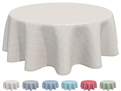 Home Direct Bordsduk vaxduk PVC rund 160 cm beige