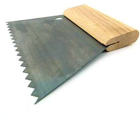 Spatule à colle dentée Schwan 180/250 mm, dentelée, dos en bois de hêtre, tailles : A1 A2 A3 A4 A5 B1 B2 B3 B4/S4 B11 C1 C2 C3 C4 C5 (180 mm, B4 (S4))