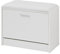 Baroni Home Zapatero de Entrada de Madera de melamina. Cómodo Baul de Entrada Blanca de 6 Pares con Puerta abatible y Doble Fondo 30x63x45 cm