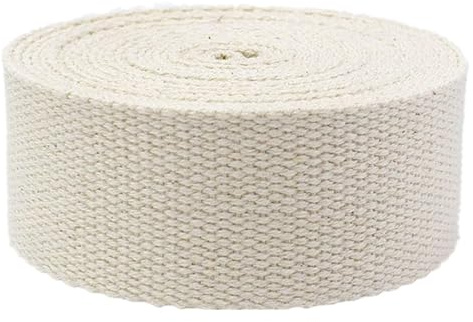 Xzeit Sew Strap,Cotton Ribbon, Cotton Webbing for Bag Straps 25mm,50mm Cotton Bias Binding Tapes,Ribbon Backpack Belt Strapping,10 Yards/lot(Color:Wit, Size : 50mm) (Color : Wit, Size : 20mm)