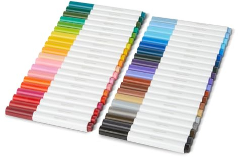 Amazon Basics Broad Line - Pennarelli lavabili, confezione da 40, multicolore