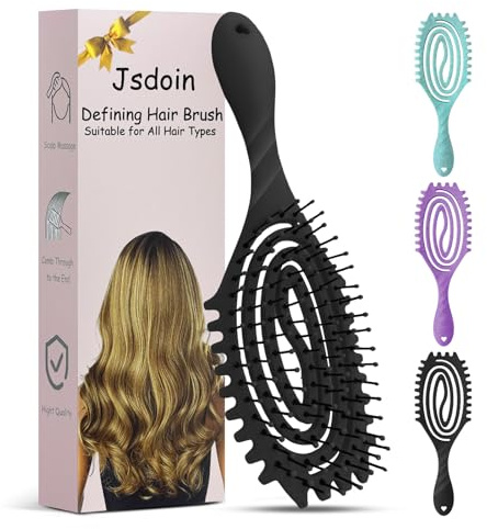 Cepillo Pelo, Peine Antitirones Cepillo Desenredante Antienredos y Antirotura cepillo de pelo Cepillo de Masaje para Mujeres, Hombres y Niños （negro）