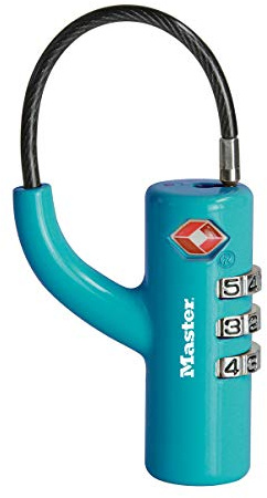 Master Lock 4717EURDBLU TSA Zahlenschloss, Blau, 8,1 x 1,8 x 1,8 cm