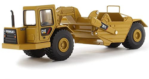 Diecast Masters Caterpillar Scraper 611, detailgetreues CAT Baufahrzeug in Displayfenster-Box, Maßstab 1:64, ca. 19,1 x 5,1 x 5,4 cm, ab 8 Jahren, für Sammler und als Geschenk geeignet