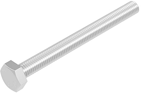 SECCARO vite esagonale M8 x 90 mm, acciaio inox V2A VA A2, DIN 933/ISO 4017, esagono esterno, 20 pezzi
