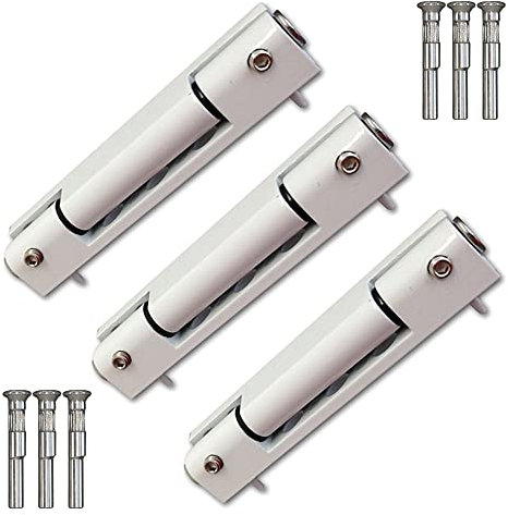 GB DIY Store 3 x Avocet WMS uPVC Door Butt Hinge 115mm Double Glazing Pack of 3 Flat White Classic Metal Hinges