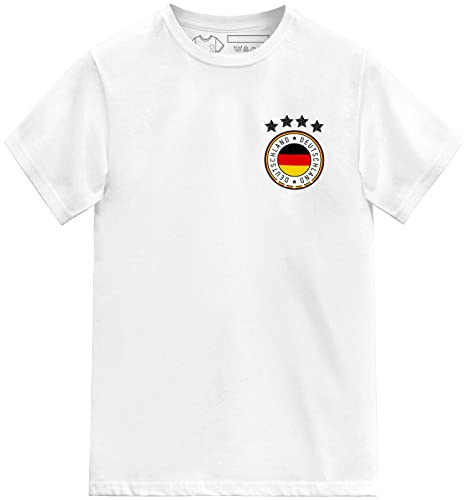 Barn Tyskland fotbollströja bomull tyskt lag t-shirt, Röd, 3-4 Years