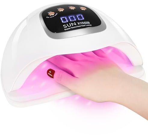 Nageltrockner Lampe, UV-LED-Licht für Nägel, Professionelle Nagellampe mit 10/30/60/99 Sekunden Timer, LCD-Display und Smart Sensor, Geeignet für Finger-/Zehennägel und alle Gel-Nagellacke, Gel-Nägel