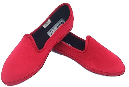 de fonseca Straordinarie Friulane Donna Le Originali in Velluto, Scarpe Fondo Bicicletta Ballerine per Tutte Le Stagioni qualità Unica (Rosso Amor, 36)