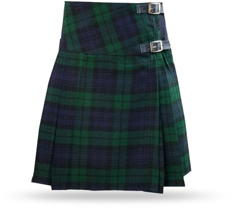 Women’s Mini Scottish Traditional Tartan Kilts Ladies Adjustable Leather Buckle High Rise Skirt