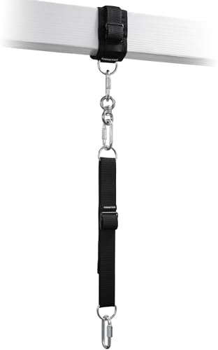 Meister Fascio Wrap + cinghia di estensione kit di montaggio per appendere borse pesanti – 20,3 cm – 96,5 cm – nero