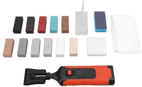 Msiud Laminat Reparaturset, Fliesen Reparatur Set Möbel Kratzer Arbeitsplatte Küche Reparaturset Set für Steingut Kacheln Keramik Hartwachs Mit Wachsschmelzer Auch Holz Parkett