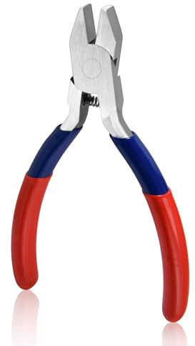 GOLD DEER Mini Short Flat Nose Pliers for Jewelry Making 4.4Inch Smooth Jaws Duck Billed Pliers Precision Plier Springloaded Jewelry Making Tool for Creating Bracelets, Earrings and Necklaces