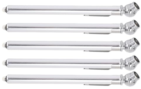 Fafeicy Medidor de Presión de Neumáticos Tipo Lápiz, Escala de Doble Cara 10-50 PSI con Boquilla de Aleación de Zinc para Camiones, Autobuses, Automóviles, Vehículos Todo Terreno, Motocicletas,