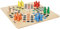 Bartl 108412 Brettspiel Ludo für 6 Personen groß aus Holz XXL Format 50cm x 50cm