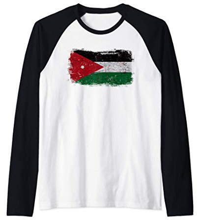 Drapeau national jordanien Manche Raglan