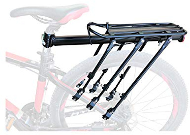 COMINGFIT Bike Carrier Rack, 400lbs Capacity Solid Bearings Universal Adjustable Bicycle Luggage Cargo Rack