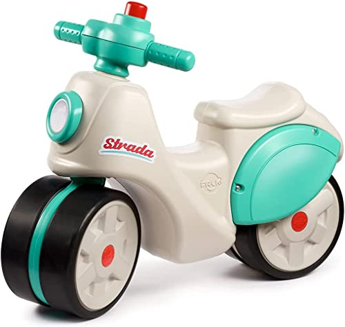 Falk - Rollerrad – Strada – Lenkstange & leise Räder – 801S – Creme & Grün – ab 12 Monaten