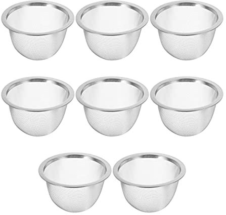 DOITOOL Remplacement De La Passoire À Théière: 8Pcs Passoires À Théière en Acier Inoxydable Insèrent Un Infuseur À Thé Passoires À Thé en Vrac pour Cafetière À Thé 7. 6 * 5Cm