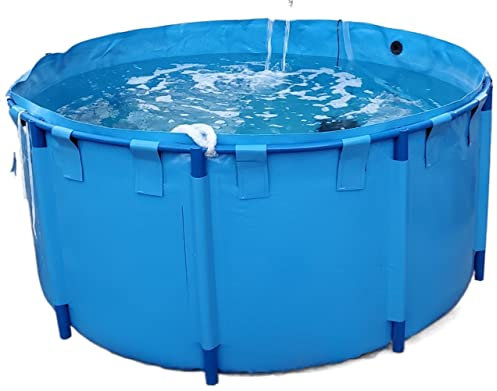 Piscina Fuori Terra/ Telaio Acciaio Piscina Fuori Terra, Grande / Mini Cortile Casa Piscine Esterne Con Struttura In Metallo Con Valvola Di Scarico, Piscina Relax Blu ( Color : D x H , Size : 7X1.5M/5