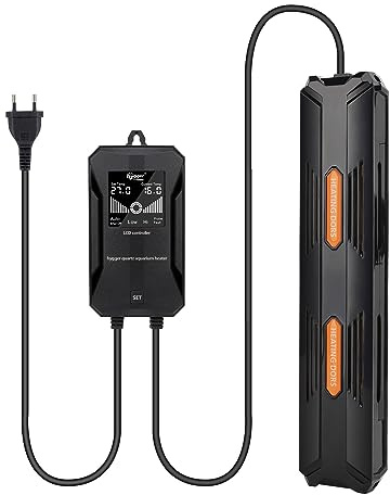 hygger Riscaldamento per Acquario, Riscaldatore per Acquario da 300W Temperatura Regolabile con LCD Esterni Regolatore Digitale di Temperatura per Serbatoio da 200-300L