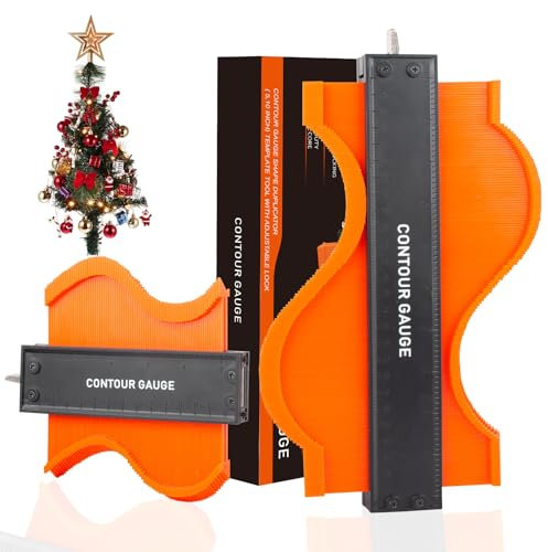 EXPEDMAN Medidor de contorno (10 pulgadas + 5 pulgadas) – Cerradura ajustable – Herramienta de forma y contorno de súper calibre – Duplicador de formas de contorno herramientas de carpintería para