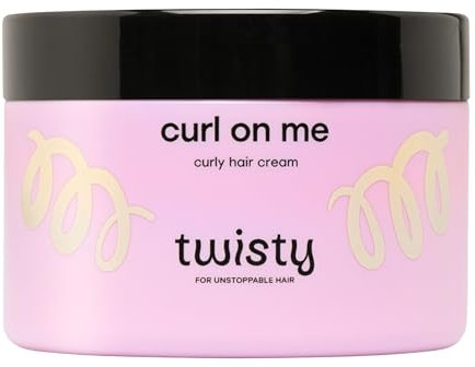 Twisty Curl On Me Lockencreme – Styling Creme für Naturlocken, 250 ml – Curl Cream Mit Sheabutter, Rosenöl, Leinsamen- & Haferextrakt – Feuchtigkeitsspendend, Anti-Frizz, Definierte Locken