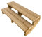 Berlin - Terrassentreppe Holz - H37cm 2 Stufen, Breite 120cm, OHNE Setzstufen- Vinuovo - Set für Ihre Außentreppe aus Holz
