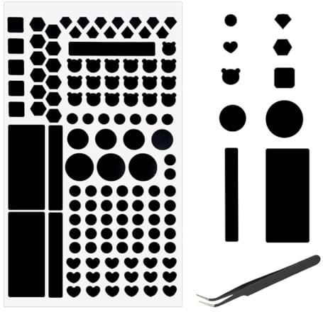 BZKSER Pellicola Oscurante - Edizione Black out da 123 Pezzi, Pellicola Oscurante, Copertura LED per Router, Oscurante LED, Pellicola Oscurante LED, Adesivo Oscurante, Adesivo Oscurante