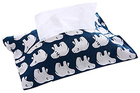 BZVCRTYKL Scatola for Cosmetici in Cotone e Lino Scatola for Cosmetici Scatola for fazzoletti Scatola for Cosmetici Distributore di fazzoletti Scatola for fazzoletti Grigio-Grau/1349(Eisbär)