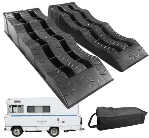 2 pezzi, cunei ruota di livellamento, di livellamento per camper, cunei ruota per camper, cunei e livellatori per rimorchio leggeri, multifunzionali