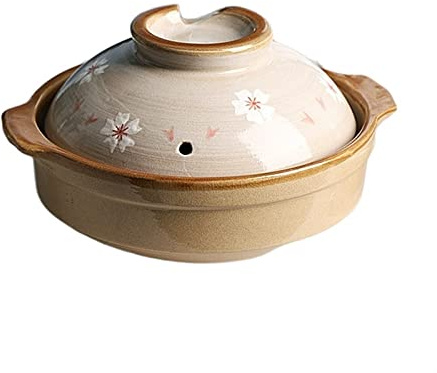 PUCNHZYNW Stock Pot Hand Painted Small Casserole Rice Pot Hot Milk Porridge Pot Open Fire Human Pottery Cooking Pot