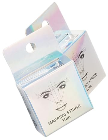 Abaodam Kit per Sopracciglia Linee di Posizionamento Colorate e Inchiostro, Strumento per Make-up Dettagliato e Modellatore Sopracciglia per Un'applicazione Facile e Veloce