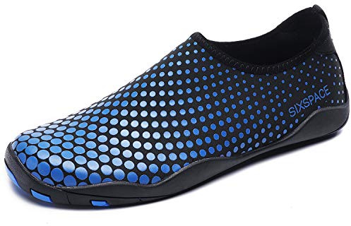 Sixspace Barefoot Water Shoes Men Women Lightweight Ladies Aqua Aerobics Shoes for Swim Running Surfing Driving Diving Kayaking Beach Yoga, Blue-02, 5 UK