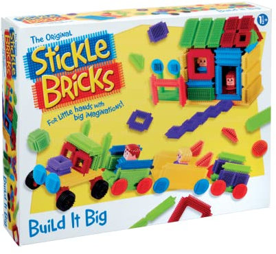 Stickle Bricks großer Baukasten, 84 Teile – Stimulieren Sie Fantasie und motorische Fähigkeiten mit vielseitigem Bauset, Robustes und sicheres Konstruktionsspielzeug für Kinder ab 3 Jahren