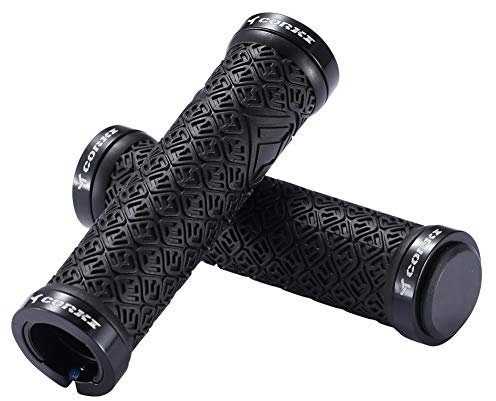 Bynccea Bicycle Grips,Double Lock on Locking Mountain Bike Handlebar Grips for MTB Mountain Bike