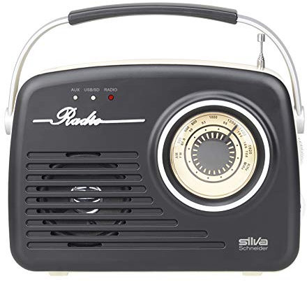 Silva-Schneider Mono 1965, Kofferradio, Netz- oder Batteriebetrieb, schwarz