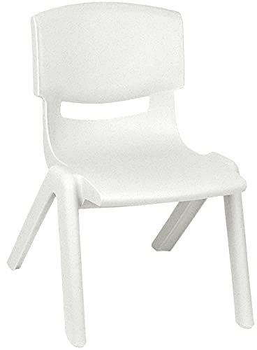 alles-meine.de GmbH Tisch & Stühle Sitzgruppe Artikel & Farbe frei wählbar Kinderstuhl - weiß - meliert - bis 100 kg belastbar/stapelbar/kippsicher - für INNEN & AUßEN ..