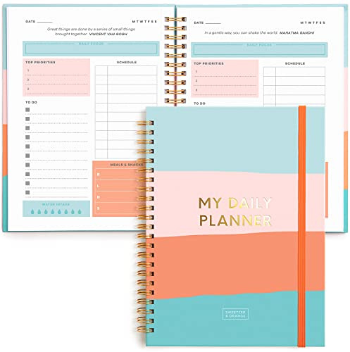 S&O Undated Planner with Meal, A5 Habit & Routine Tracker, Daily To Do List-Weekly and Monthly Goal Agenda Abstract Notebook Organizer for 2025, Students, College, Work, ADHD, Fitness, Productivity