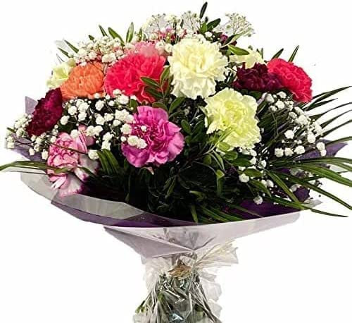 Fresh Feelings- Fresh flowers - Next Day Bouquet Delivery - Anniversary Flowers - Birthday Flowers - Thank you Gift. Fresh and Long-Lasting Bouqet of Carnations