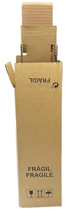 Lot de 10 boîtes en carton renforcé pour bouteilles de vin ou de verre – Boîte pour 1 bouteille – Sécurité totale – Résistant et prêt pour les envois