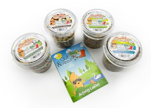 Out & About Kids Range Wildlife Food Tubs with FREE Activity Leaflet Includes Bird Seed, Peanuts in Shells, Squirrel Mix & Swan & Duck Food