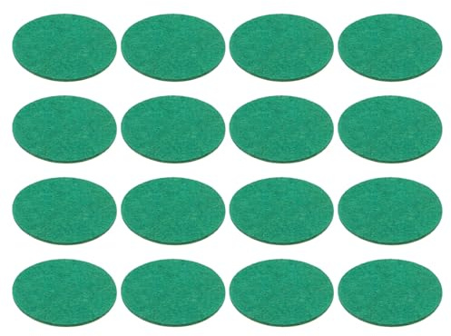 PATIKIL Feltro per Mazzuola Air Hockey 59mm, 16pz Sostituzione Cuscinetti Spinta Feltro Air Hockey per Tavolo Giochi, Verde