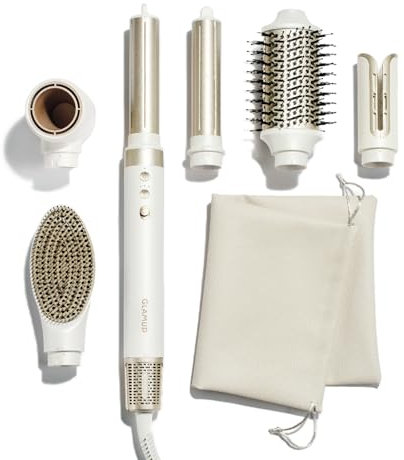 GLAMUP AirCurler 6 in 1 Multi Hair Styler, 110K High-Speed Motor with Coanda Tech Autowrap & Hair Dryer Brush – Drying, Curling, Volumizing, Straightening with Magic Styler