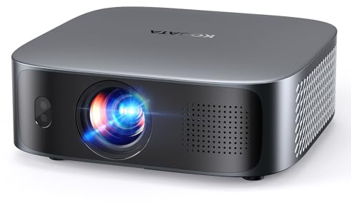[Short Throw/Built in Apps] Projector 4K with WiFi and Bluetooth, 2000ANSI TOF Auto Focus Keystone Smart Projector for Dolby Audio Home Theater Movie, Kogata Outdoor Projector Portable Ceiling Gray